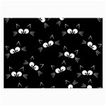 Cute Black Cat Pattern Large Glasses Cloth (2-Side)