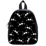 Cute Black Cat Pattern School Bag (Small)