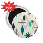 Atomic Era Diamonds (Turquoise) 2.25  Magnets (10 pack) 