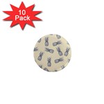 Pineapple pattern 1  Mini Magnet (10 pack) 