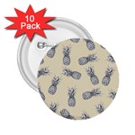 Pineapple pattern 2.25  Buttons (10 pack)  Front