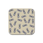 Pineapple pattern Rubber Square Coaster (4 pack) 