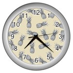 Pineapple pattern Wall Clock (Silver)