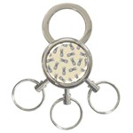 Pineapple pattern 3-Ring Key Chains