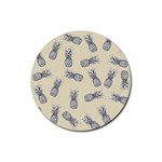 Pineapple pattern Rubber Coaster (Round) 