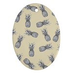 Pineapple pattern Oval Ornament (Two Sides)