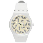 Pineapple pattern Round Plastic Sport Watch (M)