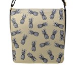 Pineapple pattern Flap Closure Messenger Bag (L)