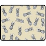 Pineapple pattern Double Sided Fleece Blanket (Medium) 