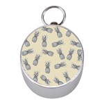 Pineapple pattern Mini Silver Compasses