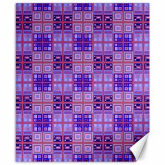 Mod Purple Pink Orange Squares Pattern Canvas 8  X 10  by BrightVibesDesign