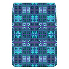 Mod Purple Green Turquoise Square Pattern Removable Flap Cover (l)