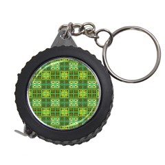 Mod Yellow Green Squares Pattern Measuring Tape