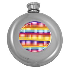 Background Abstract Round Hip Flask (5 Oz)