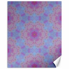 Pattern Pink Hexagon Flower Design Canvas 11  X 14  by Simbadda