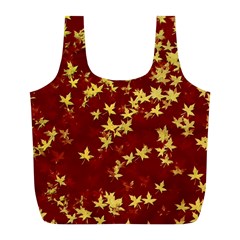 Background Design Leaves Pattern Full Print Recycle Bag (l) by Simbadda