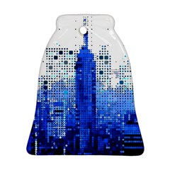 Skyline Skyscraper Abstract Points Ornament (bell) by Simbadda