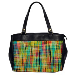 Yellow Blue Red Stripes                                                        Oversize Office Handbag by LalyLauraFLM