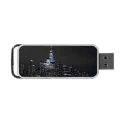 New York Skyline New York City Portable Usb Flash (two Sides) by Celenk