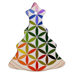 Mandala Rainbow Colorful Reiki Ornament (christmas Tree)  by Simbadda