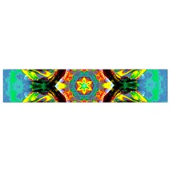 Chakra Art Heart Healing Blue Small Flano Scarf by Simbadda