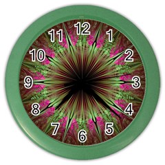 Julian Star Star Fun Green Violet Color Wall Clock