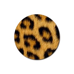 Animal Print Leopard Rubber Round Coaster (4 Pack)  by NSGLOBALDESIGNS2