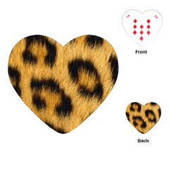 Animal Print Leopard Playing Cards (heart) by NSGLOBALDESIGNS2
