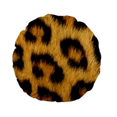 Animal Print Leopard Standard 15  Premium Flano Round Cushions by NSGLOBALDESIGNS2