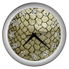 Snake Print Wall Clock (silver) by NSGLOBALDESIGNS2