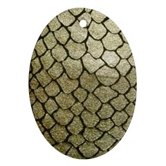 Snake Print Oval Ornament (two Sides) by NSGLOBALDESIGNS2