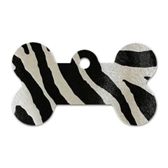 Zebra Print Dog Tag Bone (one Side) by NSGLOBALDESIGNS2
