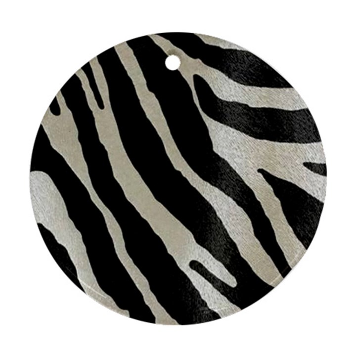 Zebra print Round Ornament (Two Sides)