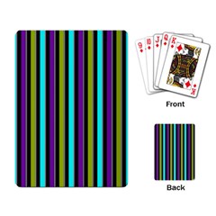 Retro Stripe 1 Vertical Retro Stripe 1 Playing Cards Single Design by dressshop