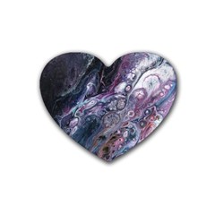 Planetary Rubber Coaster (heart)  by ArtByAng