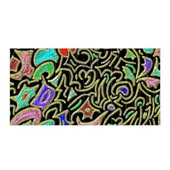 Swirl Retro Abstract Doodle Satin Wrap by dressshop