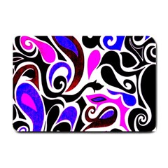 Retro Swirl Abstract Small Doormat  by dressshop