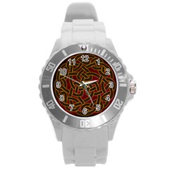 Beautiful Art Pattern Round Plastic Sport Watch (l) by Nexatart