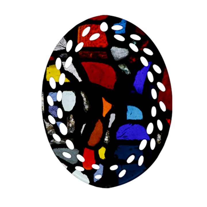 Art Bright Lead Glass Pattern Oval Filigree Ornament (Two Sides)