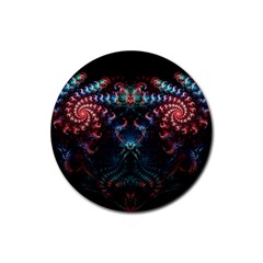 Background Texture Pattern Rubber Round Coaster (4 Pack) 