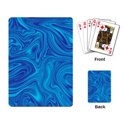 Blue Abstract Pattern Art Shape Playing Cards Single Design