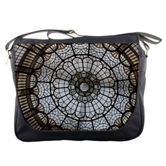 Pattern Abstract Structure Art Messenger Bag by Nexatart