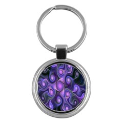 Abstract Pattern Fractal Wallpaper Key Chains (round) 