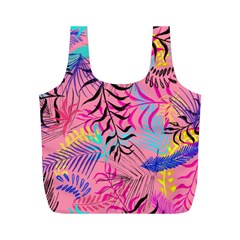 Illustration Reason Leaves Design Full Print Recycle Bag (m) by Nexatart