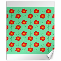 Flowers Pattern Ornament Template Canvas 16  X 20 