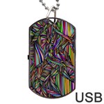 Background Wallpaper Abstract Lines Dog Tag USB Flash (One Side)