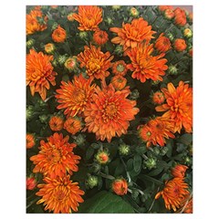 Orange Fall Mums Drawstring Bag (small) by bloomingvinedesign