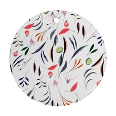 Watercolor Tablecloth Fabric Design Ornament (round) by Sapixe