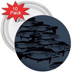 Carp fish 3  Buttons (10 pack) 