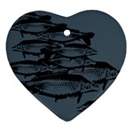 Carp fish Heart Ornament (Two Sides)